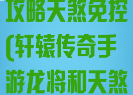 轩辕传奇手游攻略天煞免控(轩辕传奇手游龙将和天煞哪个厉害)