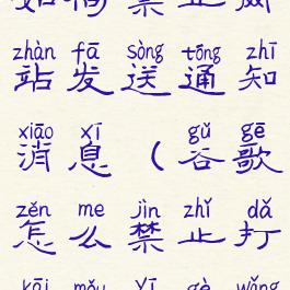 谷歌浏览器如何禁止网站发送通知消息(谷歌怎么禁止打开某一个网页)