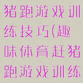 趣味体育赶猪跑游戏训练技巧(趣味体育赶猪跑游戏训练技巧教案)