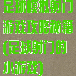 足球模拟射门游戏攻略秘籍(足球射门的小游戏)