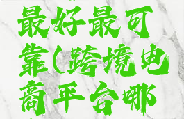 跨境电商平台哪个最好最可靠(跨境电商平台哪个最好最可靠知乎)