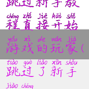 跳过新手教程直接开始游戏的玩家(跳过了新手教程)