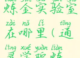 通灵学院炼金实验室在哪里(通灵学院炼金实验室)