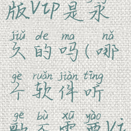 酷狗概念版vip是永久的吗(哪个软件听歌不需要vip)