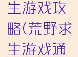 野荒野求生游戏攻略(荒野求生游戏通关攻略)