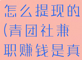 青团社兼职怎么提现的(青团社兼职赚钱是真的吗)