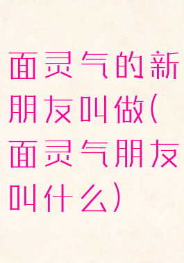 面灵气的新朋友叫做(面灵气朋友叫什么)