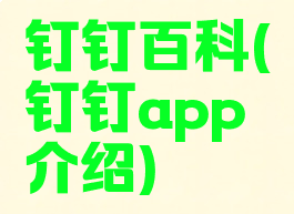 钉钉百科(钉钉app介绍)