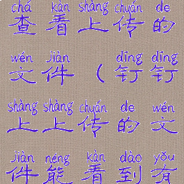 钉钉上怎么查看上传的文件(钉钉上上传的文件能看到有谁看了么)