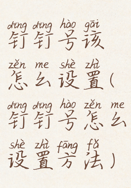 钉钉号该怎么设置(钉钉号怎么设置方法)