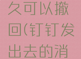 钉钉发出的消息多久可以撤回(钉钉发出去的消息多久可以撤回)