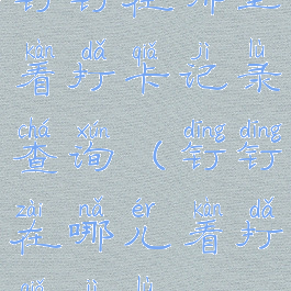 钉钉在哪里看打卡记录查询(钉钉在哪儿看打卡记录)