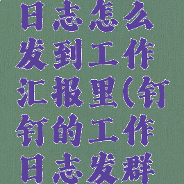 钉钉工作日志怎么发到工作汇报里(钉钉的工作日志发群里)