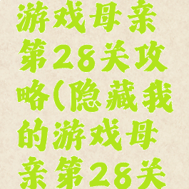 隐藏我的游戏母亲第28关攻略(隐藏我的游戏母亲第28关攻略视频)