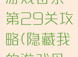 隐藏我的游戏母亲第29关攻略(隐藏我的游戏母亲1攻略)