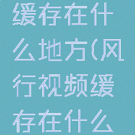 风行视频缓存在什么地方(风行视频缓存在什么地方下载)