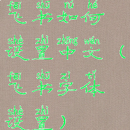 飞书如何设置中文(飞书字体设置)