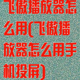 飞傲播放器怎么用(飞傲播放器怎么用手机投屏)