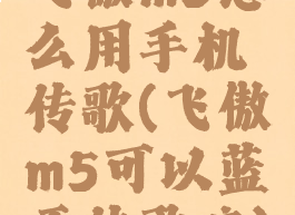 飞傲m5怎么用手机传歌(飞傲m5可以蓝牙传歌嘛)
