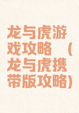 龙与虎游戏攻略堇(龙与虎携带版攻略)