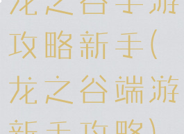 龙之谷手游攻略新手(龙之谷端游新手攻略)