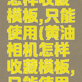 黄油相机怎样收藏模板,只能使用(黄油相机怎样收藏模板,只能使用一个)