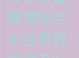2077水谷隼位置(赛博朋克水谷隼野狼这怎么买)