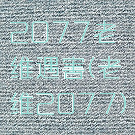 2077老维遇害(老维2077)