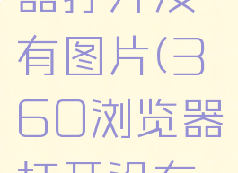 360浏览器打开没有图片(360浏览器打开没有图片显示)