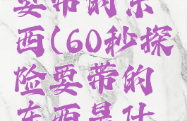 60秒探险要带的东西(60秒探险要带的东西是什么)