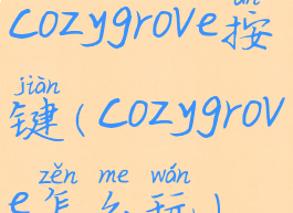 cozygrove按键(cozygrove怎么玩)