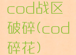 cod战区破碎(cod碎花)