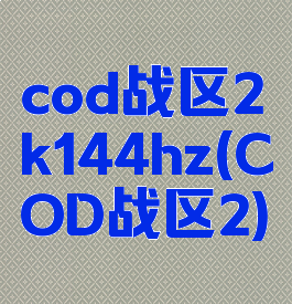 cod战区2k144hz(COD战区2)