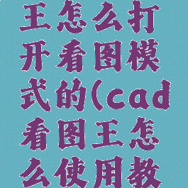 cad看图王怎么打开看图模式的(cad看图王怎么使用教程视频)