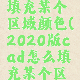 cad怎么填充某个区域颜色(2020版cad怎么填充某个区域颜色)