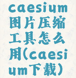 caesium图片压缩工具怎么用(caesium下载)