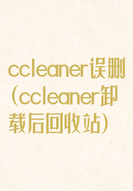 ccleaner误删(ccleaner卸载后回收站)