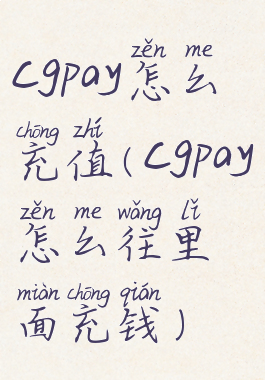 cgpay怎么充值(cgpay怎么往里面充钱)