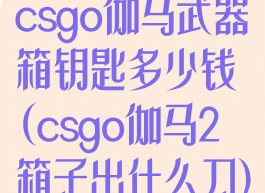 csgo伽马武器箱钥匙多少钱(csgo伽马2箱子出什么刀)