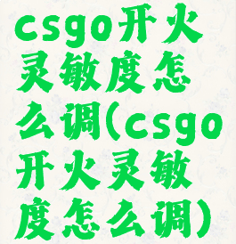 csgo开火灵敏度怎么调(csgo开火灵敏度怎么调)