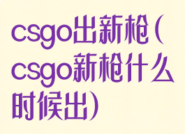 csgo出新枪(csgo新枪什么时候出)