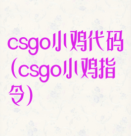 csgo小鸡代码(csgo小鸡指令)