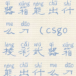 csgo棱彩武器箱能出什么刀(csgo棱彩武器箱能出什么刀具)