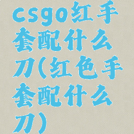 csgo红手套配什么刀(红色手套配什么刀)