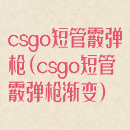 csgo短管霰弹枪(csgo短管霰弹枪渐变)