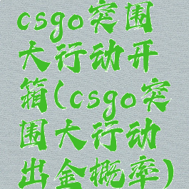 csgo突围大行动开箱(csgo突围大行动出金概率)