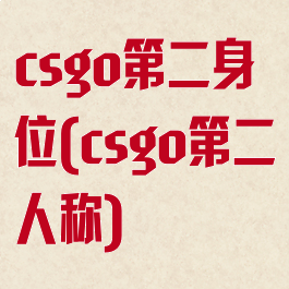 csgo第二身位(csgo第二人称)