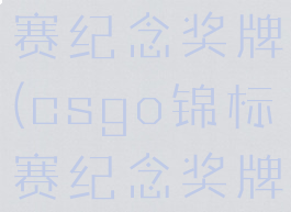 csgo锦标赛纪念奖牌(csgo锦标赛纪念奖牌多少钱)