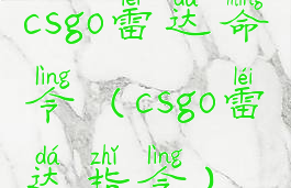 csgo雷达命令(csgo雷达指令)