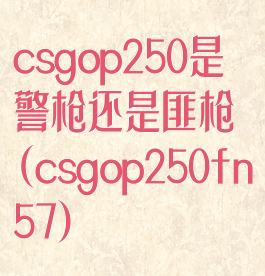 csgop250是警枪还是匪枪(csgop250fn57)